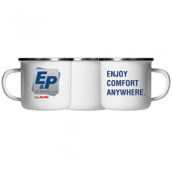 Emaille-Becher „E&P“